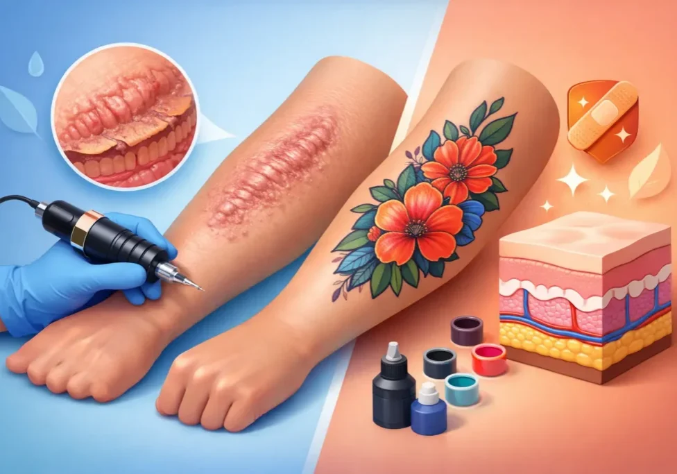 Can Scar Tattoo Cover Burns? What Healing Allows